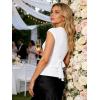 EMMIOL Sexy V Neck T Shirts for Women – Short Sleeve Slim Fit Bow Bandage Cute Crop Tops Y2k 2026 Summer Going Out Clothes(White Bow Bandage)