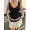 Women Deep V Neck Tops Sexy Sleeveless Crop Top Stretchy Trendy Going Out Tank Top Cute Summer Clothes(Z-black Floral)