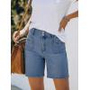 EMMIOL Womens Jean Shorts High Waisted Denim Trendy Casual Jorts(Blue-016)