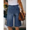 EMMIOL Womens Jean Shorts High Waisted Denim Trendy Casual Jorts(Blue-017)
