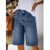 EMMIOL Womens Jean Shorts High Waisted Denim Trendy Casual Jorts(Blue-017)