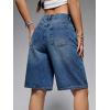 EMMIOL Womens Jean Shorts High Waisted Denim Trendy Casual Jorts(Blue-018)