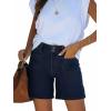 EMMIOL Womens Jean Shorts High Waisted Denim Trendy Casual Jorts(Dark Blue-016)