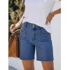 EMMIOL Womens Jean Shorts High Waisted Denim Trendy Casual Jorts(Mid Blue-016)