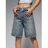 EMMIOL Womens Jean Shorts High Waisted Denim Trendy Casual Jorts(Vintage Blue-018)