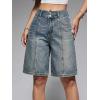 EMMIOL Womens Jean Shorts High Waisted Denim Trendy Casual Jorts(Vintage Blue-018)