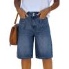 EMMIOL Womens Jean Shorts High Waisted Denim Trendy Casual Jorts(Blue-017)