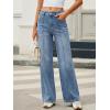 EMMIOL Wide Leg Jeans for Women Mid High Waisted Straight Leg Baggy Pants 2026 Trendy Casual Denim Jeans with Front Seamed(Blue)