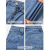 EMMIOL Bermuda Jean Shorts Womens High Waisted Jorts Straight Leg Denim Vintage Cute Long Baggy Y2k