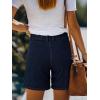 EMMIOL Women Jorts – High Waisted Stretchy Jorts, Y2K Trendy Denim Shorts Casual Summer Bottoms for Street Daily Party(Dark Blue-016)
