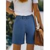 EMMIOL Women Jorts – High Waisted Stretchy Jorts, Y2K Trendy Denim Shorts Casual Summer Bottoms for Street Daily Party(Mid Blue-016)