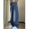 EMMIOL Baggy Jeans for Women Mid-Low Waist Streetwear Jeans Wide Leg Denim Pants Classic Blue,2XL