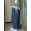 EMMIOL Baggy Jeans for Women Mid-Low Waist Streetwear Jeans Wide Leg Denim Pants Dark Blue,M