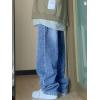 EMMIOL Baggy Jeans for Women Mid-Low Waist Streetwear Jeans Wide Leg Denim Pants Sky Blue,S