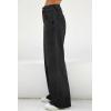 EMMIOL Baggy Straight Leg Jeans Women, Mid-High Rise Denim Pants, Y2K Vintage Distressed Stretchy Loose Fit with Large Pocket，Boyfriend Wide Leg Trousers Casual, Black 2