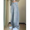 EMMIOL Baggy Jeans for Women Mid-Low Waist Streetwear Jeans Wide Leg Denim Pants Light Blue,XS