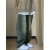 EMMIOL Baggy Jeans for Women Mid-Low Waist Streetwear Jeans Wide Leg Denim Pants Retro Blue,S