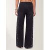 EMMIOL Wide Leg Jeans for Women High Waisted Baggy Rhinestone Jeans with Bling Glitter Sparkly Straight Leg Denim Pants(Black)