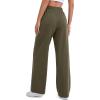 EMMIOL High Waisted Comfy Baggy Y2K Barrel Leg Sweatpants for Women, Contrast Side Wide Leg Streetwear Joggers with Pockets(Bottle Green)