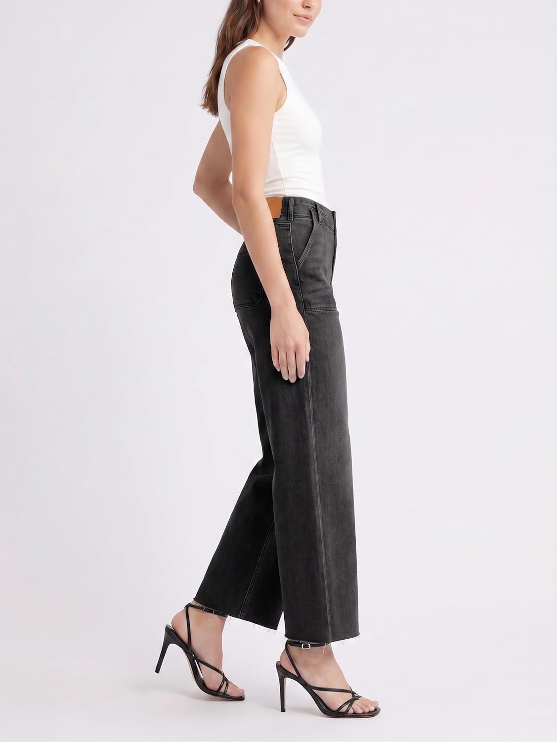 image:imageEMMIOL Baggy Straight Leg Jeans Y2K Vintage Distressed Loose Fit Large Pocket Boyfriend Wide Leg Trousers Vintage Blue009black 1