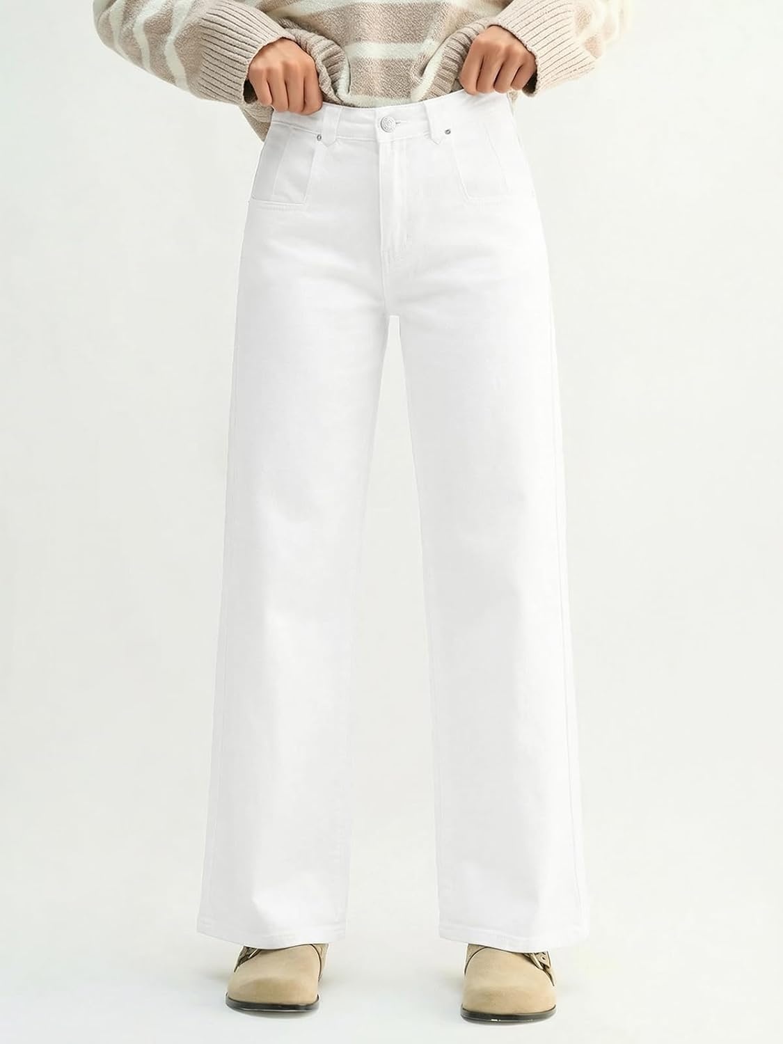 image:imageEMMIOL Baggy Straight Leg Jeans Y2K Vintage Distressed Loose Fit Large Pocket Boyfriend Wide Leg Trousers Vintage Blue047white