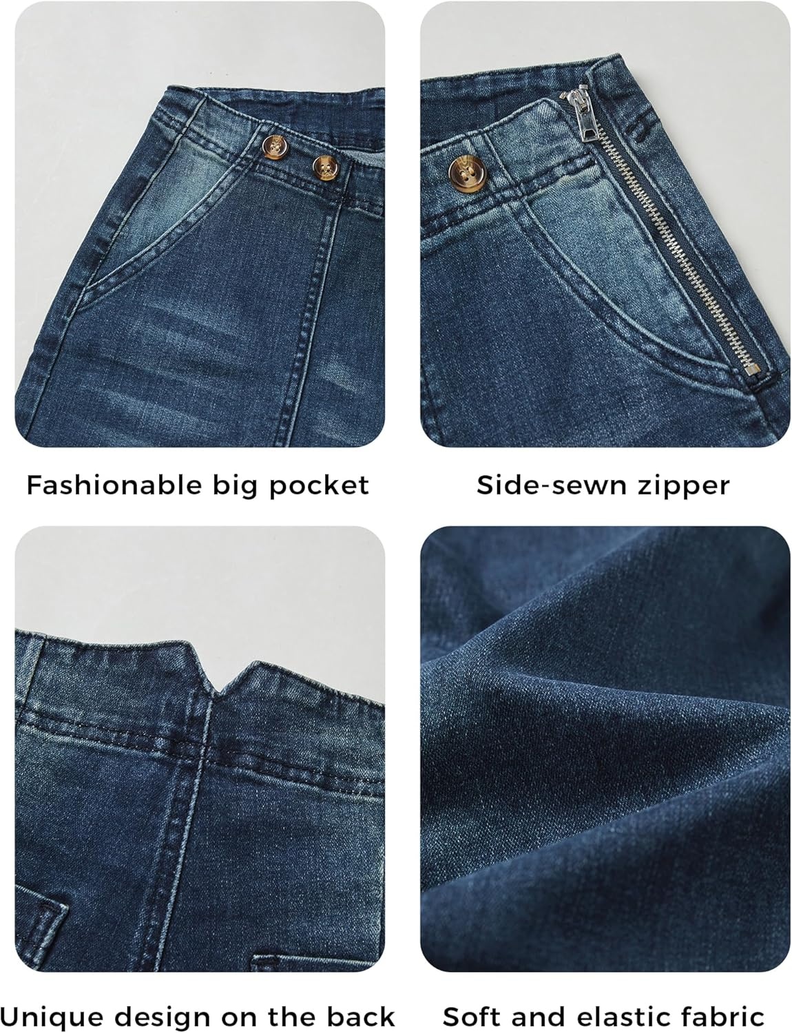 image:imageEMMIOL Womens 2026 Wide Leg Jeans Distress Mid Waist Stretchy Denim Pants Vintage Y2K TrousersAdark Blue