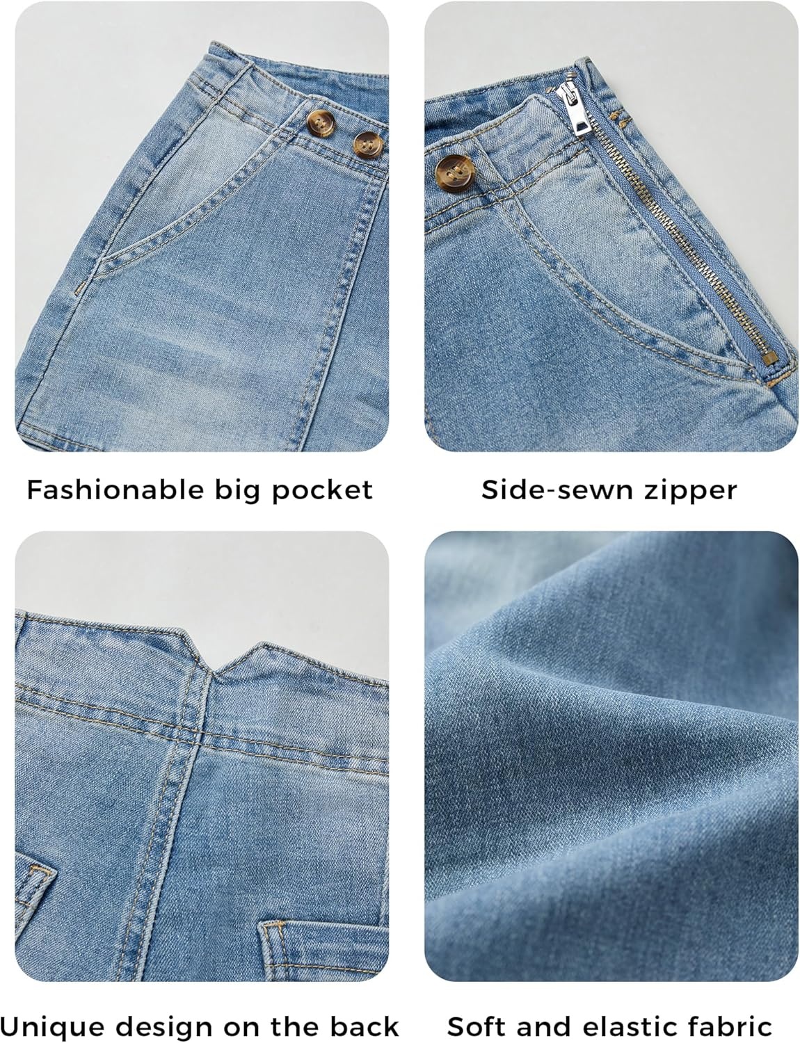 image:imageEMMIOL Womens 2026 Wide Leg Jeans Distress Mid Waist Stretchy Denim Pants Vintage Y2K TrousersAlight Blue