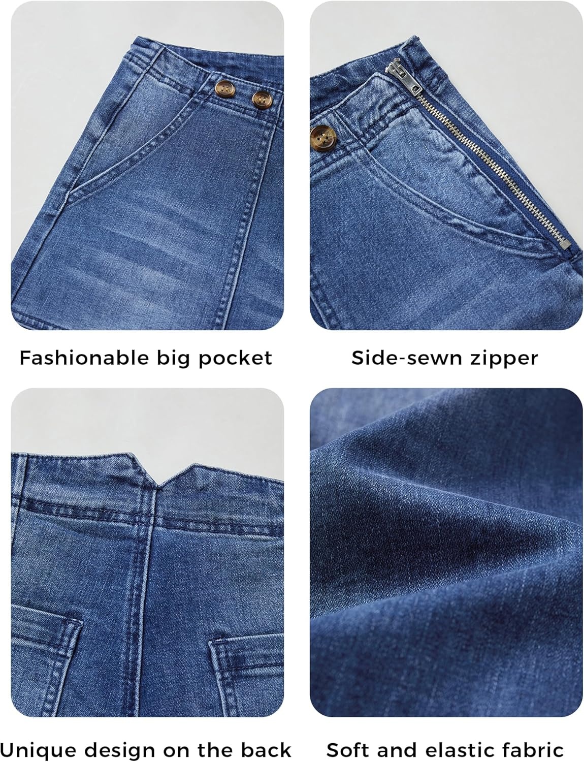 image:imageEMMIOL Womens 2026 Wide Leg Jeans Distress Mid Waist Stretchy Denim Pants Vintage Y2K TrousersMid Blue