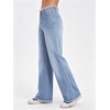 EMMIOL Women’s 2026 Wide Leg Jeans Distress Mid Waist Stretchy Denim Pants Vintage Y2K Trousers(C-light Blue)