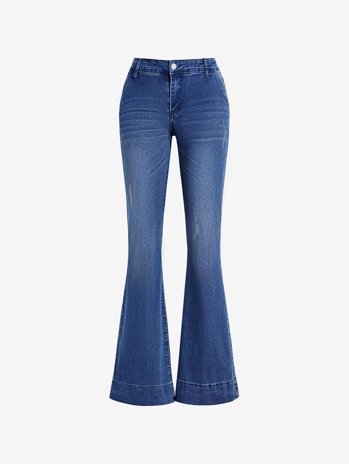 image:imageEMMIOL Women MidHigh Waisted Flare Jeans Y2K 90s Vintage Stretchy Bootcut BBL Denim Pants Bell BottomDark Blue007